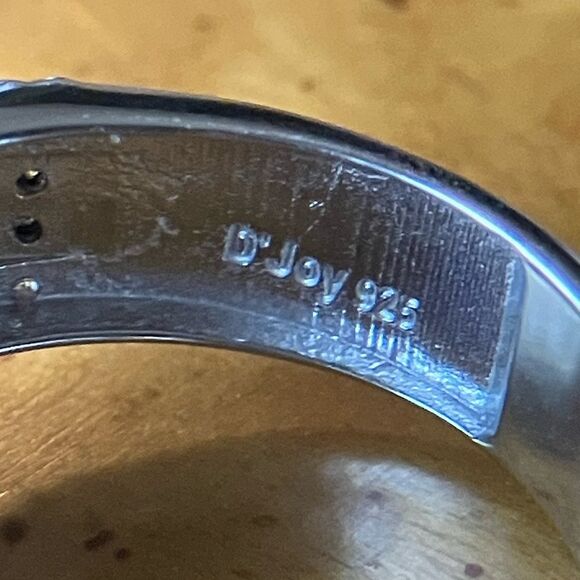 Blue Spinel Sterling Silver Ring Size 6 - Picture 6 of 9